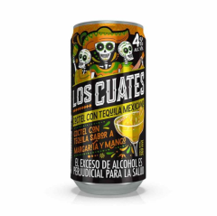 Los Cuates Coctel Con Tequila Sabor A Margarita Y Mango 269 Ml
